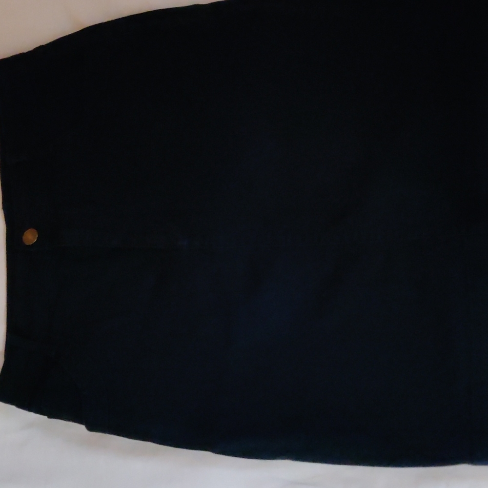Black denim skirt